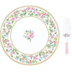 Romantique|Services De Table En Porcelaine>Easy Life Assiette à gâteau Ø 32 cm avec pelle GARDEN JOY