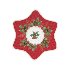 Noël|Services De Table En Porcelaine​>Easy Life Assiette en forme d’étoile CHRISTMAS BERRIES