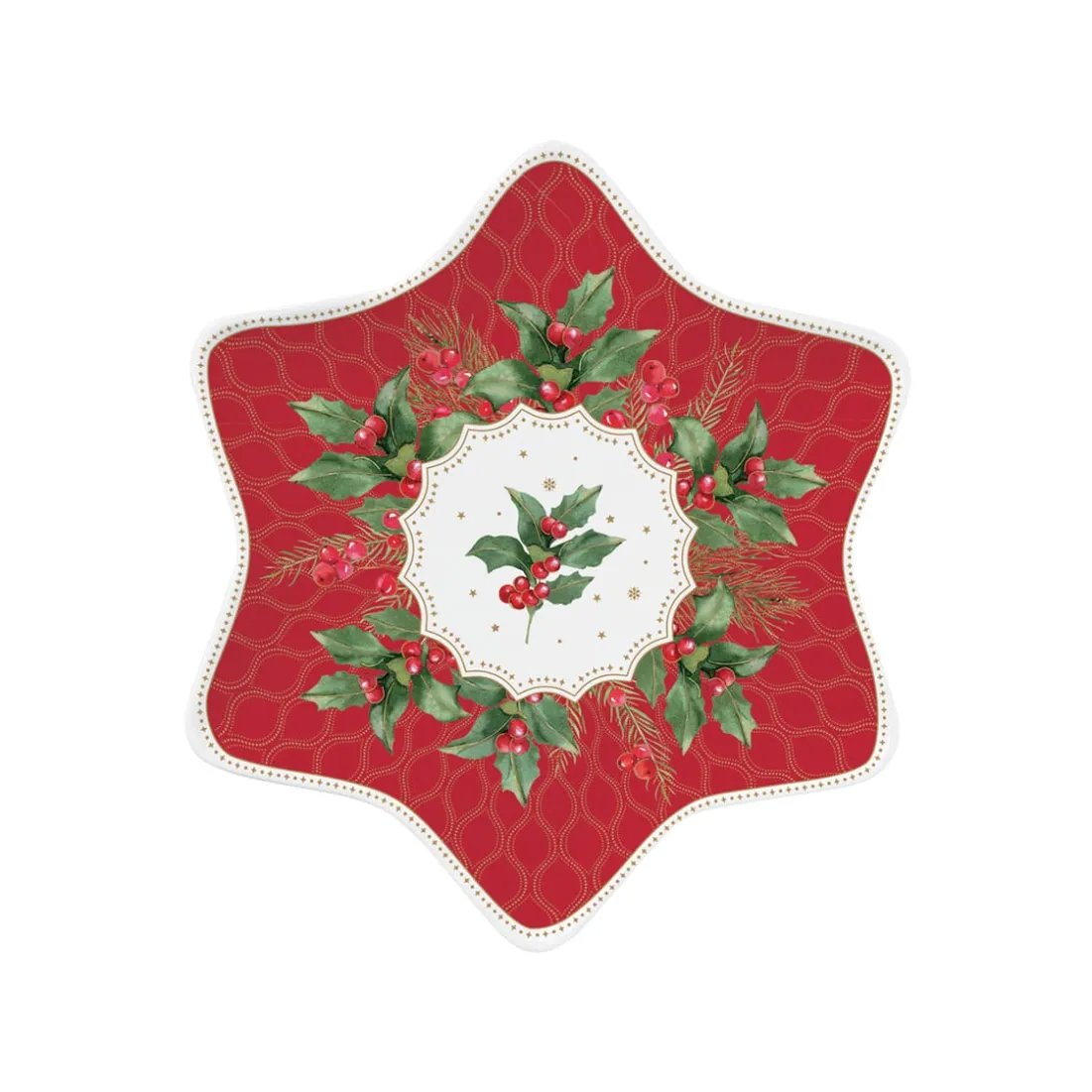 Noël|Services De Table En Porcelaine>Easy Life Assiette en forme d’étoile CHRISTMAS BERRIES