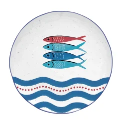 Maritime|Services De Table En Porcelaine​>Easy Life Assiette Plate SARDINE’S PARTY
