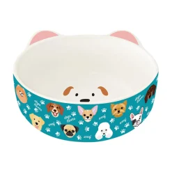 Gamelle Pour Animaux En Porcelaine|Pet Lovers>Easy Life Bol avec pieds antidérapants DOGS FAMILY