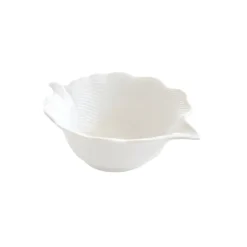 Moderne|Services De Table En Porcelaine​>Easy Life Bol en porcelaine 21×16 cm en forme de feuille LEAVES WHITE