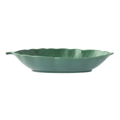 Moderne|Services De Table En Porcelaine​>Easy Life Bol feuille en porcelaine 30×13 cm TROPICAL LEAVES GREEN