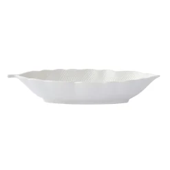 Moderne|Services De Table En Porcelaine​>Easy Life Bol feuille en porcelaine 30×13 cm LEAVES WHITE