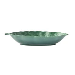 Moderne|Services De Table En Porcelaine​>Easy Life Bol feuille en porcelaine 30×13 cm TROPICAL LEAVES GREEN