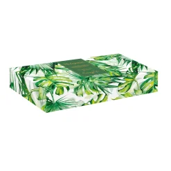 Moderne|Services De Table En Porcelaine​>Easy Life Bol feuille en porcelaine 30×13 cm TROPICAL LEAVES GREEN