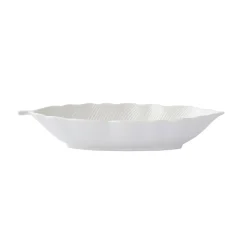 Moderne|Services De Table En Porcelaine​>Easy Life Bol feuille en porcelaine 30×13 cm LEAVES WHITE