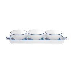 Maritime|Services De Table En Porcelaine​>Easy Life Ensemble apéritif avec 3 bols SARDINE’S PARTY