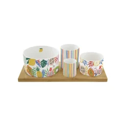 Coffret Cadeau|Services De Table En Porcelaine>Easy Life Ensemble apéritif avec 4 bols TUTTI FRUTTI