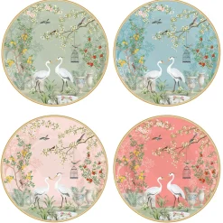 Nature|Services De Table En Porcelaine​>Easy Life Ensemble de 4 assiettes àdessert JARDIN DE REVES