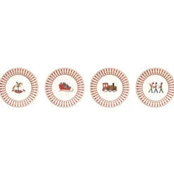 Noël|Services De Table En Porcelaine>Easy Life Ensemble de 4 assiettes àdessert POLAR EXPRESS