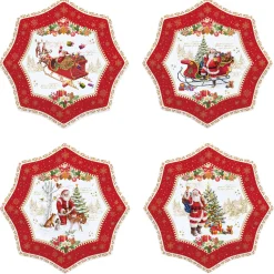 Noël|Services De Table En Porcelaine>Easy Life Ensemble de 4 assiettes àdessert Ø 16 cm en porcelaine CHRISTMAS MEMORIES