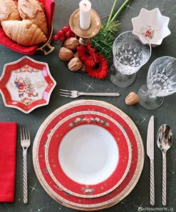 Noël|Services De Table En Porcelaine​>Easy Life Ensemble de 4 assiettes àdessert Ø 16 cm en porcelaine CHRISTMAS MEMORIES