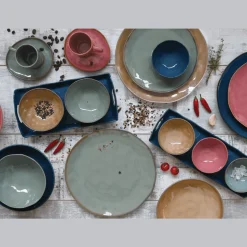 Moderne|Services De Table En Porcelaine​>Easy Life Ensemble de 6 bols en porcelaine de Ø 10 cm INTERIORS AQUA