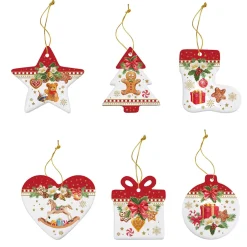 Noël|Christmas Memories>Easy Life Ensemble de 6 décorations pour arbre de Noël CHRISTMAS MEMORIES