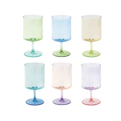 Services De Table En Porcelaine|Rainbow>Easy Life Ensemble de 6 goblets RAINBOW