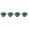 Moderne|Services De Table En Porcelaine​>Easy Life Ensemble de 4 mini bols en porcelaine en forme de feuille TROPICAL LEAVES GREEN