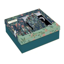 Coffret Cadeau|Petit Dejeuner>Easy Life Ensemble de 4 mugs de 300 ml en porcelaine fine China, dans une boîte cadeau MANDALAY