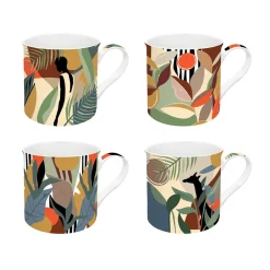 Coffret Cadeau|Petit Dejeuner>Easy Life Ensemble de 4 mugs KILIMANJARO