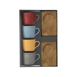 Quotidienne|Petit Dejeuner>Easy Life Ensemble de 4 petites tasses a expresso en porcellaine TAKE A BREAK ASS5
