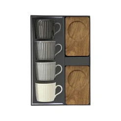 Quotidienne|Petit Dejeuner>Easy Life Ensemble de 4 petites tasses a expresso en porcellaine TAKE A BREAK ASS6