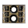 Coffret Cadeau|Petit Dejeuner>Easy Life Ensemble de 6 petites tasses à espresso de 100 ml avec soucoupes, dans une boîte cadeau CELESTIAL
