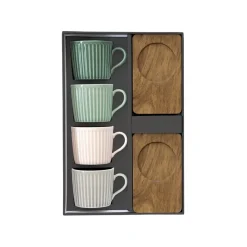 Quotidienne|Petit Dejeuner>Easy Life Ensemble de 4 petites tasses a expresso en porcellaine TAKE A BREAK ASS7