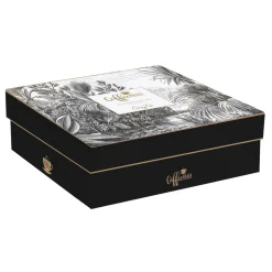 Coffret Cadeau|Moderne>Easy Life Ensemble de 6 tasses à café de 100 ml avec soucoupes en porcelaine RETRO JUNGLE