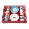 Coffret Cadeau|Petit Dejeuner>Easy Life Ensemble de 6 tasses à espresso de 100 ml avec soucoupesPOP ART