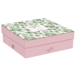 Coffret Cadeau|Petit Dejeuner>Easy Life Ensemble de 6 tasses à espresso de 100 ml avec soucoupes Wild TROPICAL