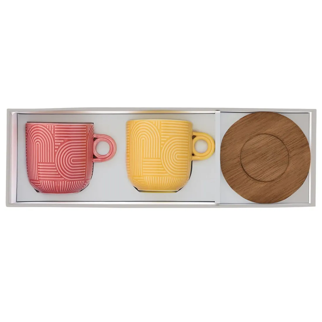 Quotidienne|Petit Dejeuner>Easy Life Ensemble de 2 tasses à thé avec soucoupe TAKE A LOOP ASS.2