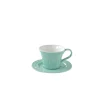 Moderne|Petit Dejeuner>Easy Life Ensemble de 6 tasses à thé de 120 ml avec soucoupes en porcelaine AQUA