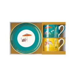 Ethnique|Petit Dejeuner>Easy Life Ensemble de 2 tasses avec soucoupes MARAJAH