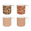 Coffret Cadeau>Easy Life Ensemble de 4 tasses en porcelaine 300 ml FLEURS DES RÊVES