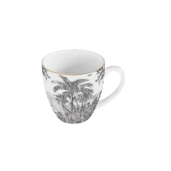 Moderne|Petit Dejeuner>Easy Life Ensemble de 6 tasses en porcelaine de 320 ml RAIN FOREST