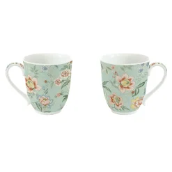 Romantique|Petit Dejeuner>Easy Life Ensemble de 2 tasses en porcelaine de 300 ml ZEN GARDEN GREEN
