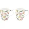 Romantique|Petit Dejeuner>Easy Life Ensemble de 2 tasses GARDEN DREAMS