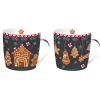 Noël|Petit Dejeuner>Easy Life Ensemble de 2 tasses GINGERBREAD