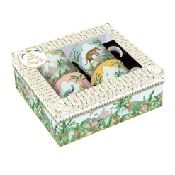 Ethnique|Petit Dejeuner>Easy Life Ensemble de 4 tasses PARADIS SAUVAGE