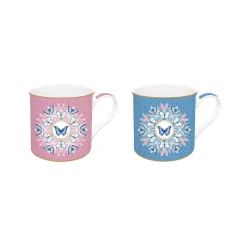 Romantique|Petit Dejeuner>Easy Life Ensemble de 2 tasses SPRING PARADE