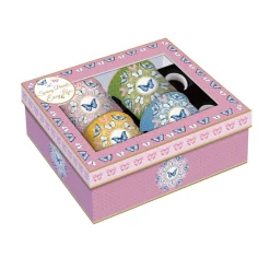 Romantique|Petit Dejeuner>Easy Life Ensemble de 4 tasses SPRING PARADE