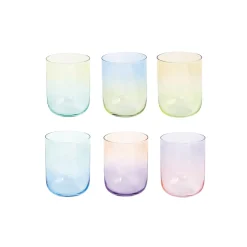 Services De Table En Porcelaine|Rainbow>Easy Life Ensemble de 6 verres RAINBOW