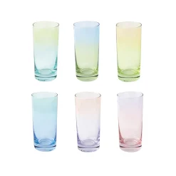 Services De Table En Porcelaine|Rainbow>Easy Life Ensemble de 6 verres RAINBOW
