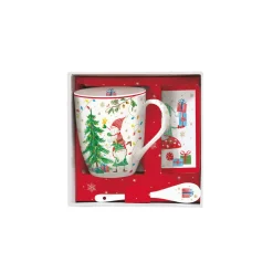 Noël|Petit Dejeuner>Easy Life Ensemble de mug avec cuillère et sous-verre Ready For CHRISTMAS