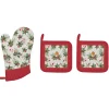 Noël|Christmas Berries>Easy Life Ensemble textile de cuisine – 1 gant et 2 maniques CHRISTMAS BERRIES