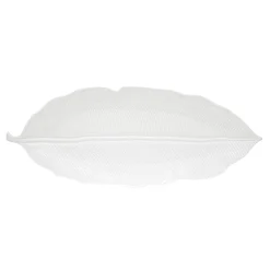 Moderne|Services De Table En Porcelaine>Easy Life Feuille en porcelaine 47×19 cm LEAVES WHITE