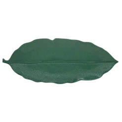 Moderne|Services De Table En Porcelaine>Easy Life Feuille en porcelaine 47×19 cm TROPICAL LEAVES GREEN