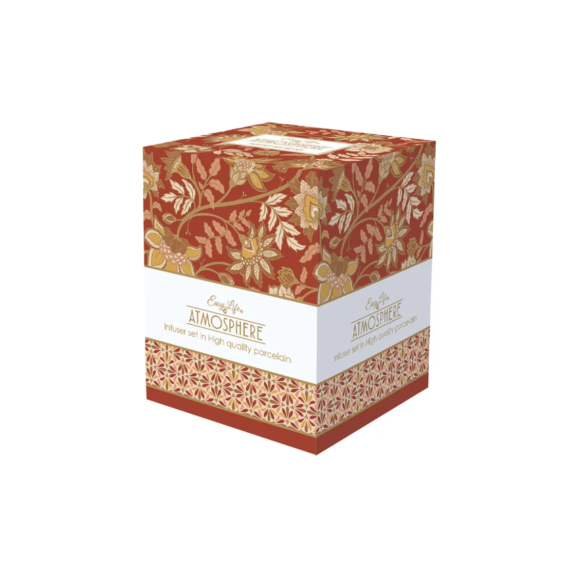 Coffret Cadeau>Easy Life Mug et dessous de verre en porcelaine 350 ml FLEURS DES RÊVES