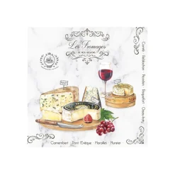 Quotidienne|Services De Table En Porcelaine​>Easy Life Paquet de 20 serviettes LES FROMAGES