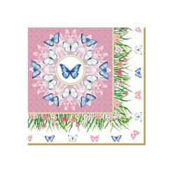 Romantique|Services De Table En Porcelaine​>Easy Life Paquet de 20 serviettes SPRING PARADE